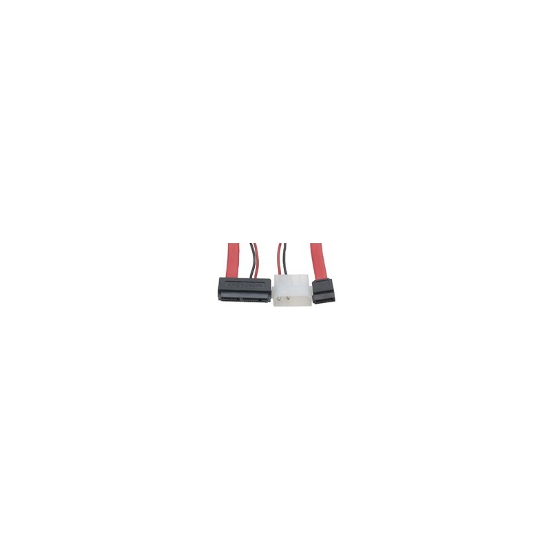 Micro SATA till SATA adapter med ström - kabel med hane / hona
