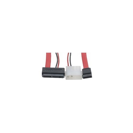 Micro SATA till SATA adapter med ström - kabel med hane / hona