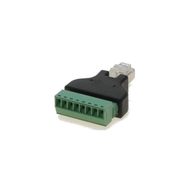Adapter honkontakt plint RJ45 8-polig