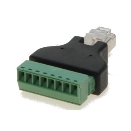 Adapter honkontakt plint RJ45 8-polig