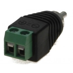 Phono RCA plugg skruv terminal sladd adapter