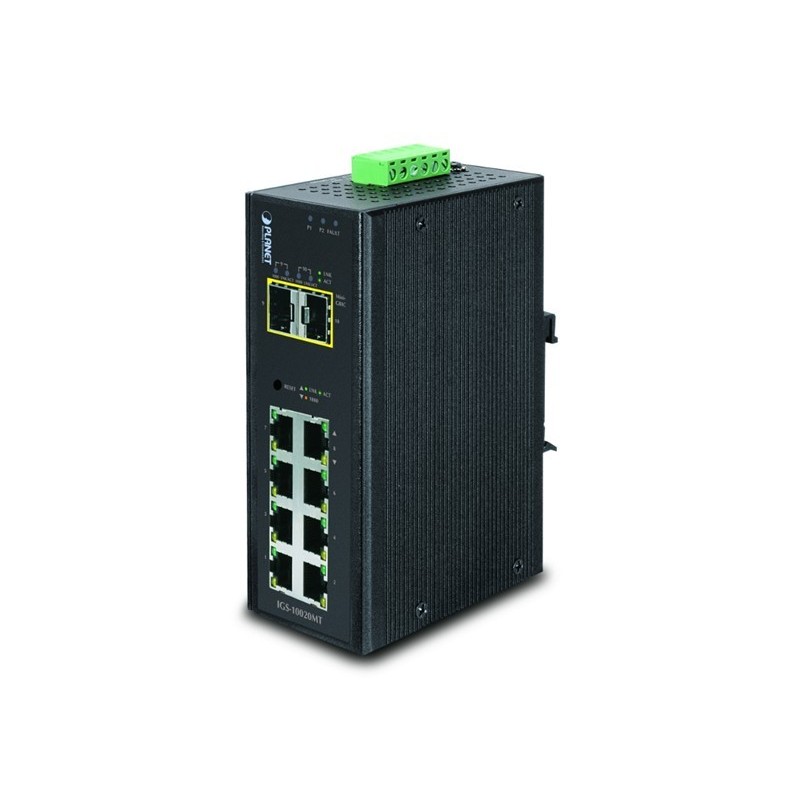 10-portars hanterad Gigabit-switch - brett temperaturområde och dubbel SFP