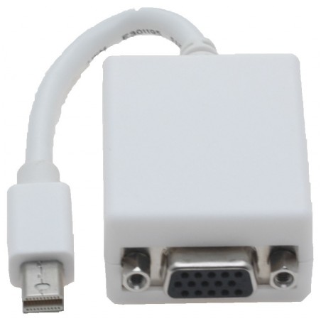 Mini DisplayPort til VGA adapter med kort kabel