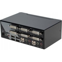 2-ports KVM-omkopplare - PC-omkopplare till vanligt tangentbord med 2 skärmar