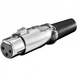 Mikrofon XLR hona med lås, 3 pin