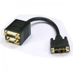 DVI adapter. Dual Link, 2-1 DVI-I haneeee til DVI-D hona og DB15HDF