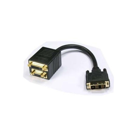 DVI adapter. Dual Link, 2-1 DVI-I haneeee til DVI-D hona og DB15HDF