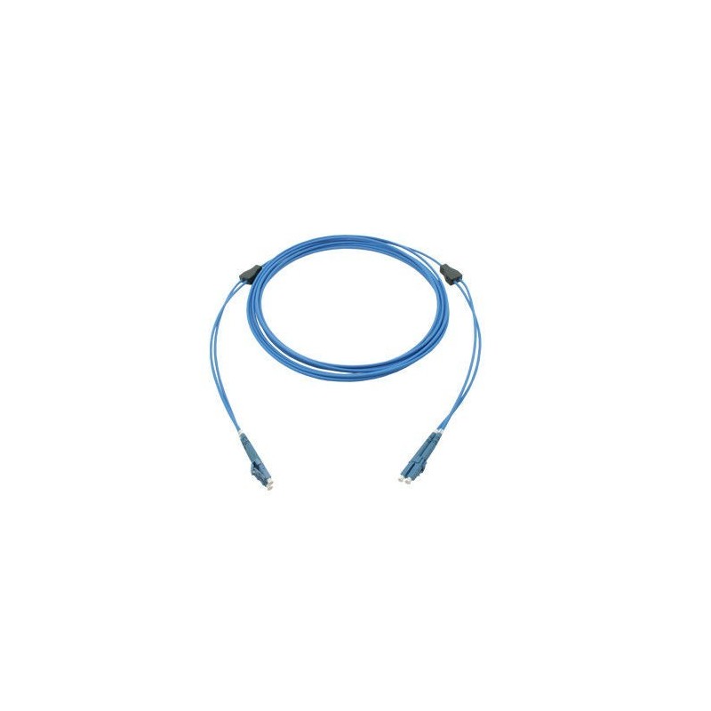 Armerad fiberkabel, single mode, LC-LC, 10m, 9 / 125my, 4 kärna, svart, duplex, LSZH