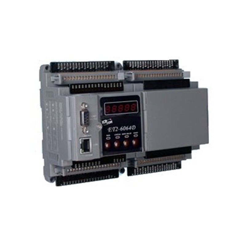 ICPDAS ET2-6064D är en web-baserad relämodul med 24 reläutgång. 18 x Power Relä 250VAC / 5A