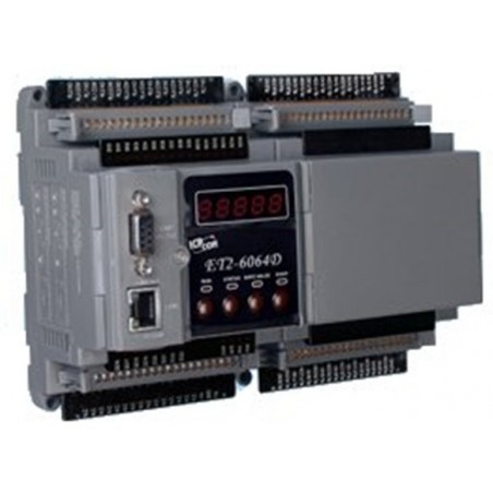 ICPDAS ET2-6064D är en web-baserad relämodul med 24 reläutgång. 18 x Power Relä 250VAC / 5A
