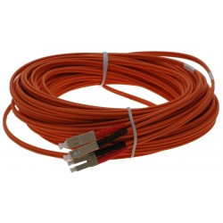 Slitstark 25m bepansrad multilägesfiberkabel - Röd SC-LC