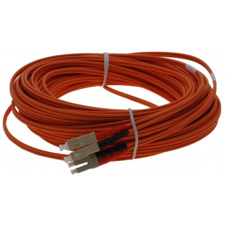 Slitstark 25m bepansrad multilägesfiberkabel - Röd SC-LC