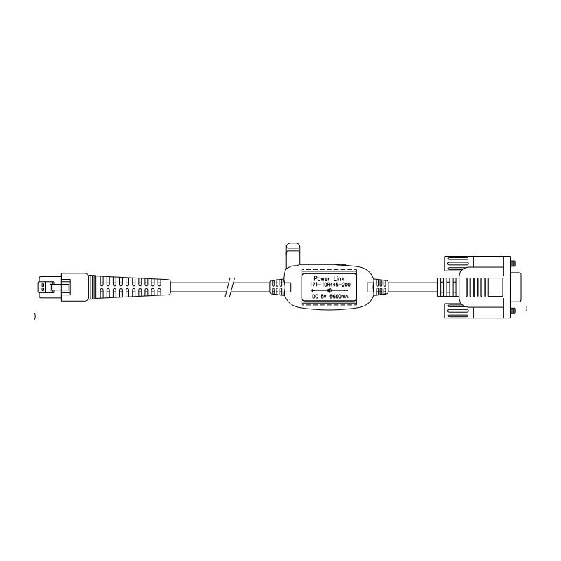 Kabel för Bargun-Omni med DC-ingångslåda med 3,5 / 1 mm DC-uttag