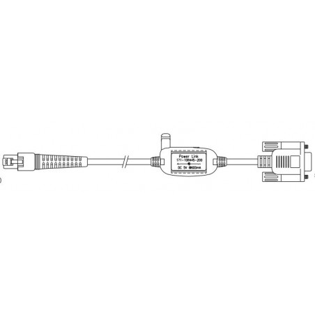 Kabel för Bargun-Omni med DC-ingångslåda med 3,5 / 1 mm DC-uttag