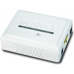 PoE Splitter 12Vdc eller 24Vdc SPLIT POWER & DATA out, max. 25 watt. Data + PoE in.