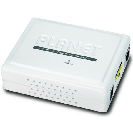 PoE Splitter 12Vdc eller 24Vdc SPLIT POWER & DATA out, max. 25 watt. Data + PoE in.