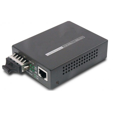 Mediakonverterare RJ45 till fiber, RJ45 10/100/1000Mbit, Fiber 1000Mbit Multi Mode