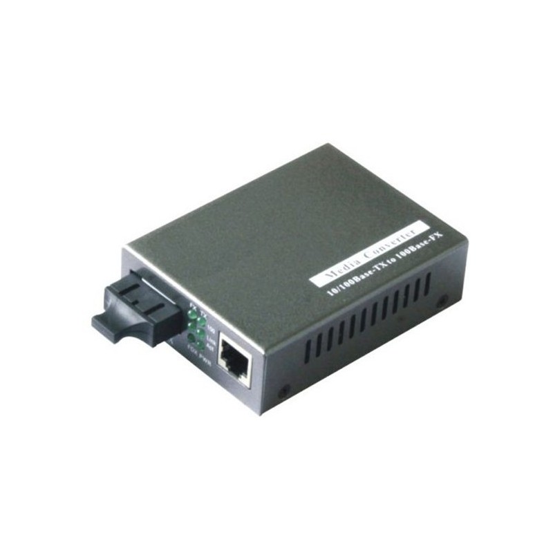 Media Converter RJ45 till 1000Mbit Single Mode Fiber, SC, 10km