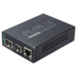Mediaomvandlare med 2 x SFP 1000Mbit-plats för Single Mode eller Multi Mode och 1 x RJ45