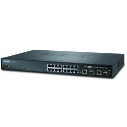 Ethernet över 2-trådar med 8-portars VDSL2-omvandlare, upp till 1 km. Inbyggd 8-portars switch, 2 x SFP