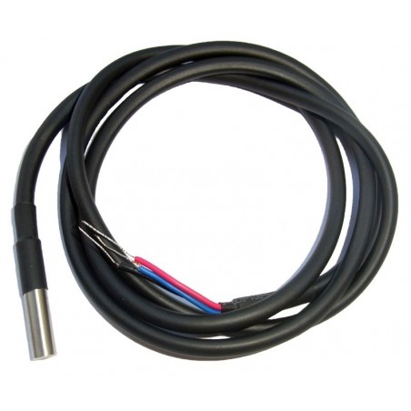 Temperaturgivare med 3 meter kabel, -55 'C ~ 125, rostfritt stål