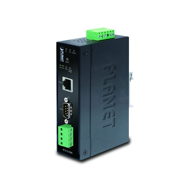 PLANET ICS-2100 er en 1 port serielportserver RS232/422/485