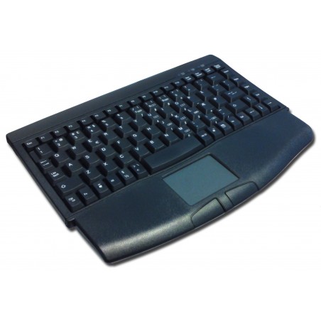 Svart Mini USB-tangentbord med pekplatta - 89 tangenter - nordisk layout