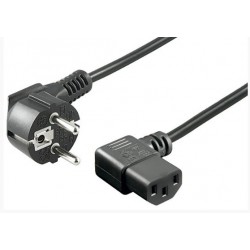 Schuko strömkabel vinklad C13