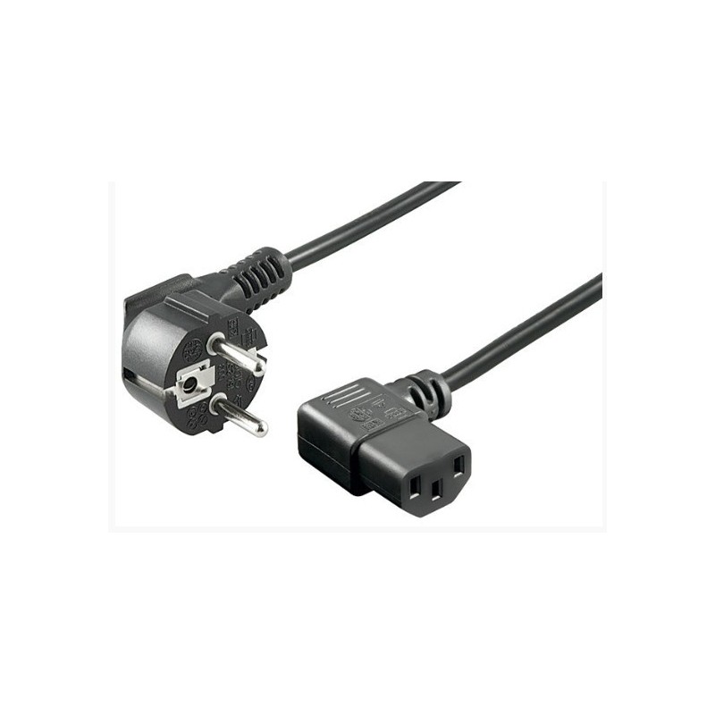 Schuko strömkabel vinklad C13