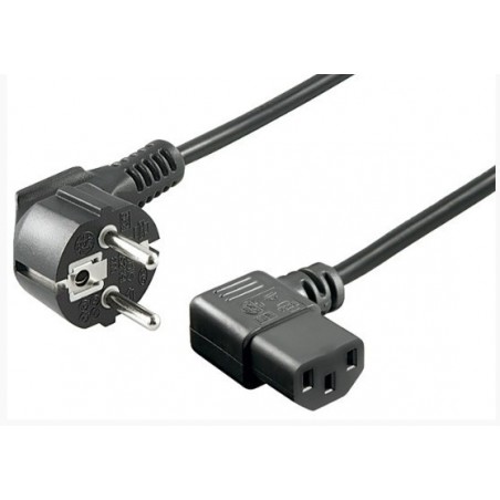 Schuko strömkabel vinklad C13