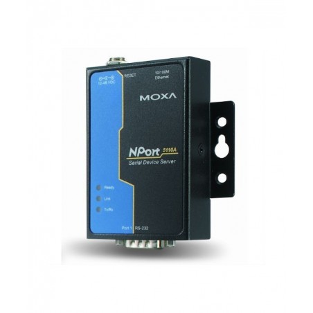 1 serielportserver RS232-port, MOXA nport 5110A.