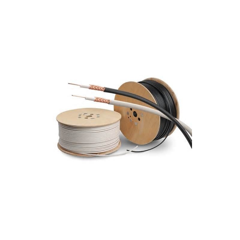Löstill RG58 Ethernet-kabel på rulle, Svart