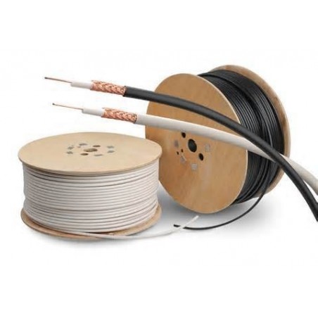 Löstill RG58 Ethernet-kabel på rulle, Svart