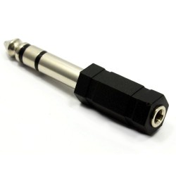 adapt från 6,3 mm stillereo jack hane till 3.5mm stillereo minijack hon