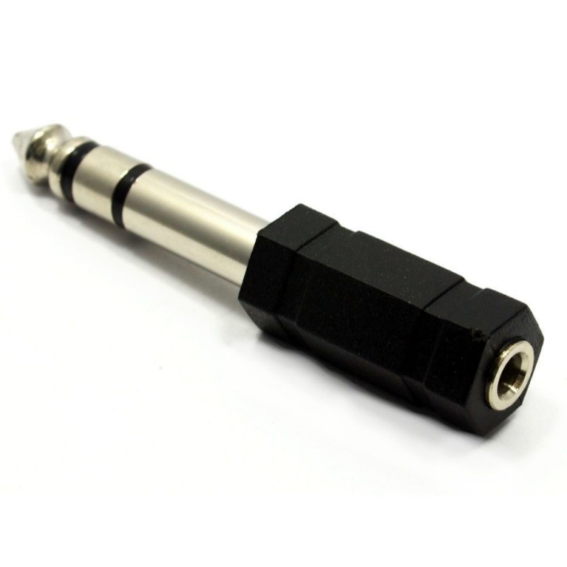 adapt från 6,3 mm stillereo jack hane till 3.5mm stillereo minijack hon