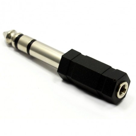 adapt från 6,3 mm stillereo jack hane till 3.5mm stillereo minijack hon