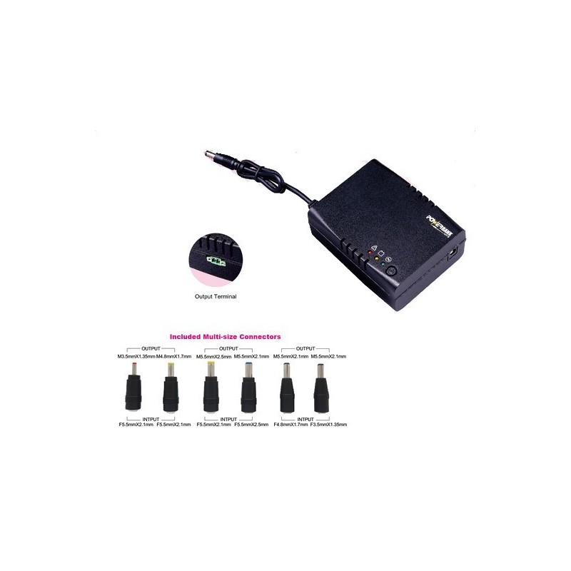 12V Mini UPS - 36W med auto select - Binär Teknik AB