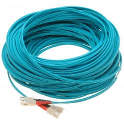 Armerad fiberkabel, Multi-mode, SC-SC, 50m, 50 / 125my, OM3, Aqua färgad, LSZH