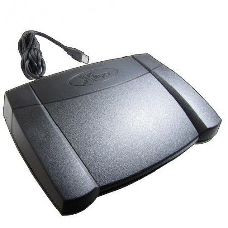 X-KEYS XK-0986-UEP3-R - USB-fotpedal med mjukvara - kan exekvera HID-makron via USB-porten