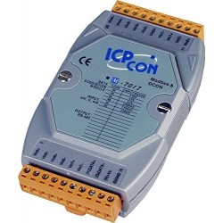 RS485 modul för MODBUS 8 x analoga ingånger och DIN-skena montillering