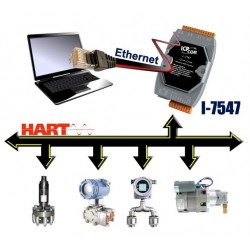 ICPDAS I-7547 är en Ethernet för Hart Converter - Master. Tillåter 2 mästare. Gateway