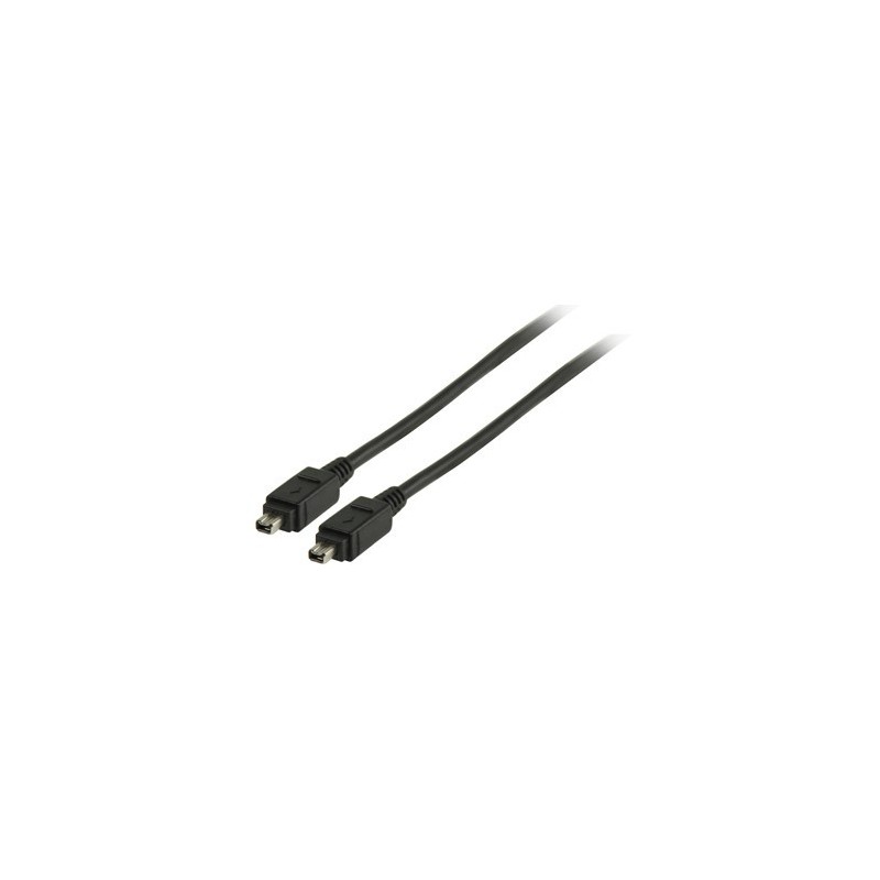 Firewire IEEE 1394 kabel 4-polet hane – 4 polet hane FW400, svart, 1,8m