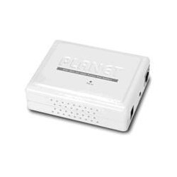 PoE+ splitter, Gigabit. Data + PoE+ ind og Data ud. Omskifter mellem 5VDC og 12VDC