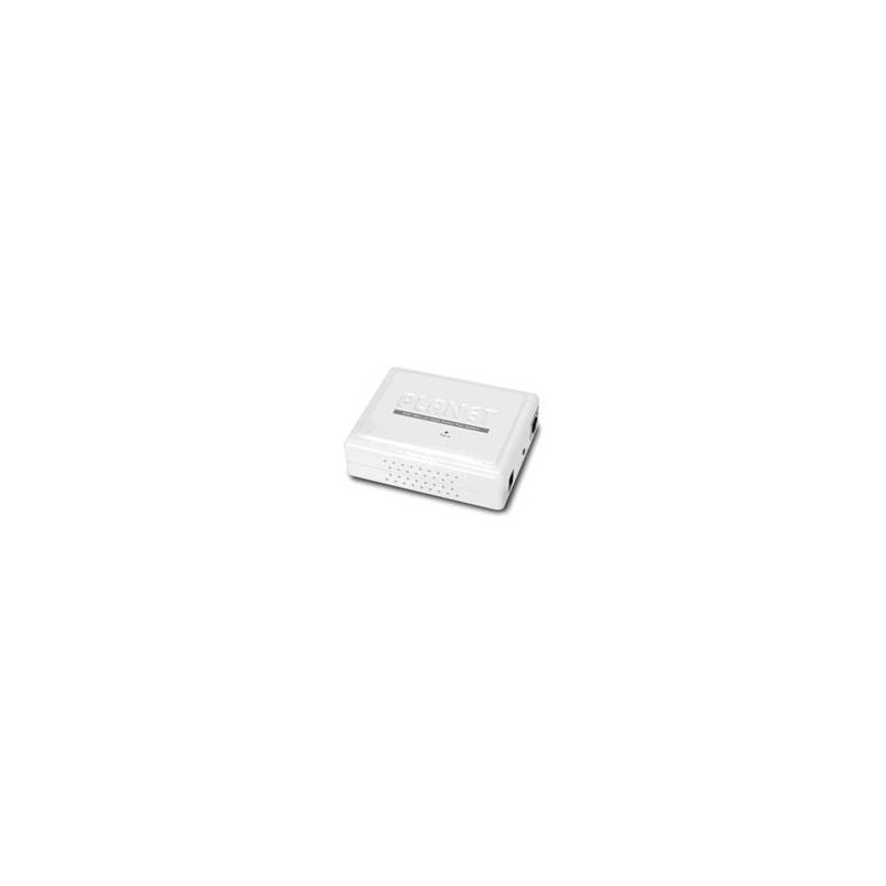 PoE+ splitter, Gigabit. Data + PoE+ ind og Data ud. Omskifter mellem 5VDC og 12VDC