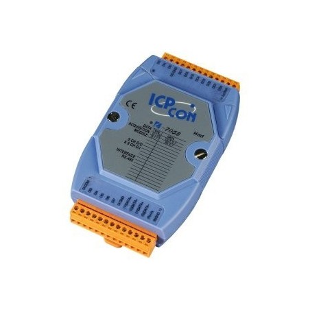ICPDAS I-7055 är en modul med 8 digitala ingångar, 8 digitala utgångar via RS485 buss, industriell haneeeteringsuppgifter
