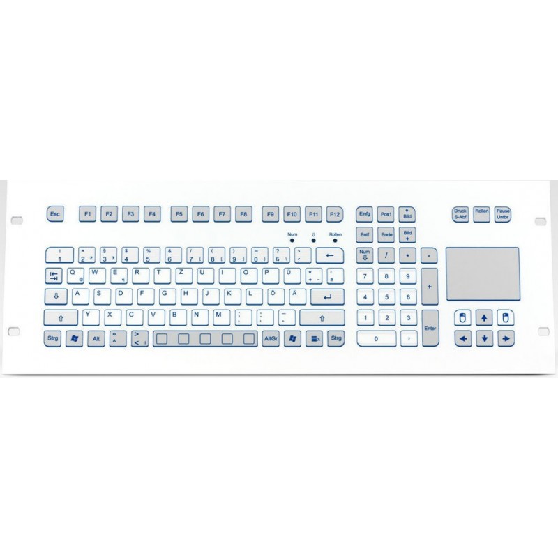 PS2 Industri tangentbord IP65 med touchpad, panelfäste. nordic teckensät