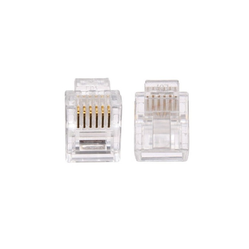 RJ12 modulär kontakt 6P6C