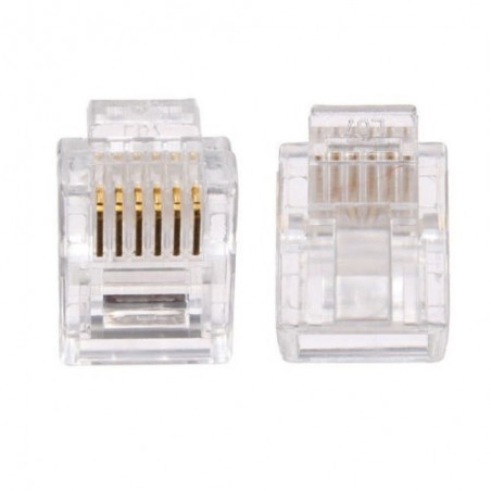 RJ12 modulär kontakt 6P6C