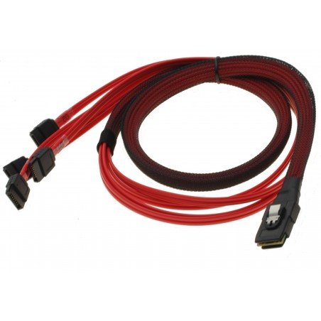 Mini SAS SFF-8087 för 4 x SATA-kabel 0,5m