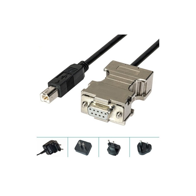 RS232 för USB-adapterkabel - USB-skrivare ansluts till RS232-porten - DB9 Hon och USB B Han